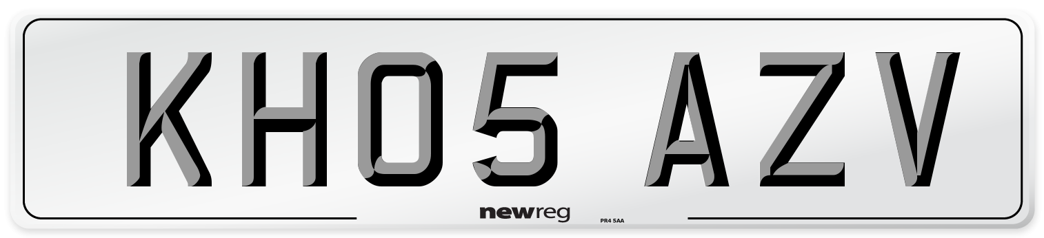 KH05 AZV Number Plate from New Reg